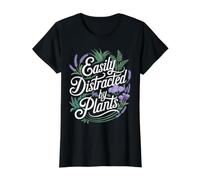 Slightly Distracted from Plants Value Graphic T-Shirt, Women, Black, M