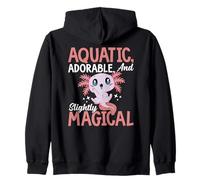Slightly Magical Axolotl Japanese Anime Kawaii Pet Axolotls Zip Hoodie