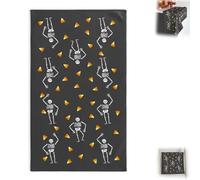 Slightly Subtle Skeleton Hand Towel,Spooky Fun Halloween Desktop Decorations,Bath Towels Featuring Playful Skull Candy Corn Pattern,Fall Beach Towel for Garden Banner(1pc,12 * 18 in)