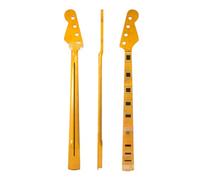 Slightly Yellow Guitar Neck Back Centerline Headstock Canadian Maple Closed 21-fret Guitar Neck