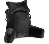 SLIGUY Reading Pillow, Extra Large 78.7 cm, Bed Rest Pillow with Removable Neck Roll and Arms for Sitting in Bed or On the Couch, Backrest for Adults, for Reading, TV,Black