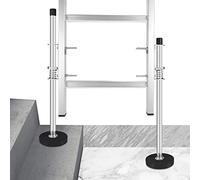 SLIIMU Ladder Leveler Pair with Engraved Anti-Slip Pattern Steel Pole, Adjustable Extension Leg Ground Leveler, Universal Stair Stabilizer, Aide Leveling Feet, Accessories Tool