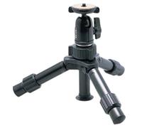 SLIK Mini Pro III Table Top Tripod, 2-Section, Max 10" - Black | Aluminum tabletop tripod with ball head and suction cup for stability, portability and photography