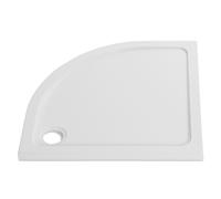 Slim 1000 x 1000 mm White Quadrant Shower Tray Stone Resin