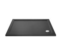 Slim 1000 x 800 mm Slate Grey Rectangular Polyurethane Resin Shower Tray