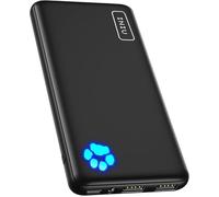 Slim 10000mAh USB-C Power Bank 3A Fast Charge Portable Charger Safe Battery Pack