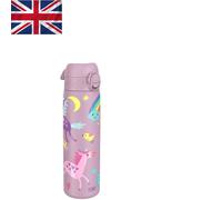 Slim 18oz BPA-Free Water Bottle with Secure Lock & Carry Handle - Lilac Unicorns