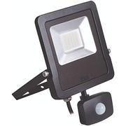 Slim 30W LED Floodlight PIR Sensor Lamp Outside Garden Cool White Detector IP44 Security Black Wall Mounted Landscape Flood Indoor Light 4000K Waterproof Outdoor Spot Low Energy Spotlight Fitting
