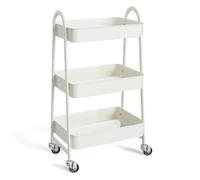 Slim 3Tier Rolling Utility CartNarrow Metal Organizer on Wheels for Kitchen Bathroom Laundry Office & Small SpacesSpaceSaving Storage Solution (Color 17)