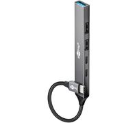 74460 Hub USB A socket x3, USB C socket x2, USB C plug PnP Goobay