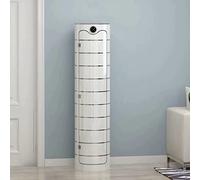 Slim 8-Tier Rotating Shoe Storage Cabinet - Tall Metal for Hallway Narrow Rattan Cupboard Space-Saving Design Stylish 360° Shoe Rack for Entryway