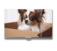 Slim Aluminum Alloy Business Card Holder Papillon in The Box Pocket Business Card Case Portable Business Card Wallet Business Card Holders Handheld Card Box for Women Men, style, One Size