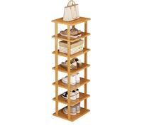 Slim and Tall Shoe Rack, 7-Tier Wooden Shoe, Space-Saving Storage Shelf, Corner Stand Rack, Easy Assembly, 23 x 25 x 115 cm - Perfect for Home & Entryway