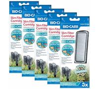Slim Aquarium Filter Cartridge with Carbon Plus Ceramic (15-Pack) - Compatible with Marina S10, S15, S20 Slim Power Filters