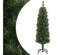 vidaXL Slim Artificial Christmas Tree with Stand Green 120 cm PVC Decoration