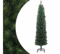 Slim Artificial Christmas Tree with Stand Green 240 cm PVC Xmas vidaXL
