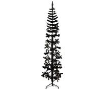 (black, 180 cm) vidaXL Slim Artificial Half Christmas Tree with Stand Multi Colours/Sizes