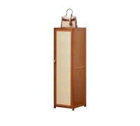 Slim Bamboo 6 Tier Veal Shoe Rack Space Saving Narrow Sto for Dorms & Apartments Bei Tall & Slish Shoe Stand for Tight Spaces