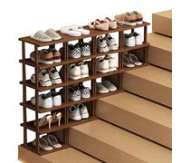 Slim Bamboo Shoe RackSpaceSaving Stairs Closet & Hallway Orga6Tier DIY Storage for Bedroom Living Room & EntranceStylish & Functional Shoe Storage