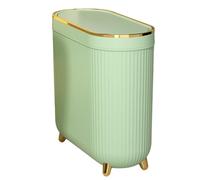 Slim Bathroom Bin - 12.6x5.51x11.81 inches, space-saving bathroom trash, Narrow Waste Bin, Compact Toilet Trash Can | Space-Saving Garbage Can for Toilet Area, Ideal for Small Bathrooms Tight Spaces