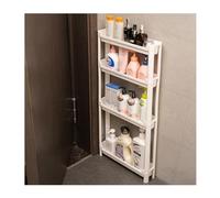 Slim Bathroom Caddy Freestanding Storage Trolley - Shelf Rack Cart for Kitchen Bath Organization
