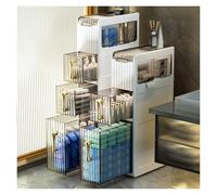 Slim Bathroom Storage Cabinet for Small Spaces - Narrow Over Toilet & Corner Unit for Toilet Paper Towels Toiletries (3-Tier)