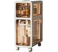 Slim Bathroom Storage Cabinet Large Capacity Toilet Paperwith Clear Drawers & Wheels Waterproof Design for Small Spaces Gap-Friendly Storage Solution