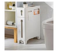 Slim Bathroom Storage Cabinet on Wheels 2-Tier High Corner Large Capacity Vertical Unit for Small Spaces Stylish and Functional Bathroom Furniture