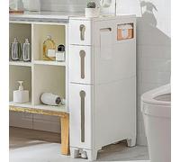 Slim Bathroom Storage Tower with 4 Drawers & 2 Casters Space Saving Corner Cabinet for Small Spaces Tall nizer for Toiletries Tissues & Bathroom Essentials,Tissue T-3 Tier