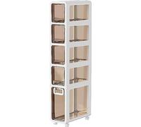 Slim Bathroom Storage with 5 Drawers Space-Saving Mobile Cabinet for Shower Essentials & Over-The-Toilet Paper Storage Efficient Design Made in China