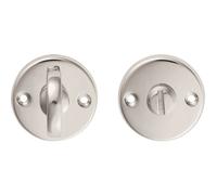 Slim Bathroom Thumbturn Lock and Release Handle 45mm Dia Polished Chrome Loops Multi One Size