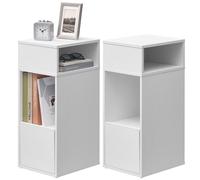 Slim Bedside Table Narrow Cabinet with Drawer, 2