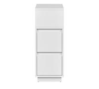 Slim Bedside Table, Small Narrow Side End Table with 2 Drawers, 1 Open Compartment Mounted to Face Left or Right, for Bedroom, Living Room