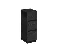Slim Bedside Table, Small Narrow Side End Table with 2 Drawers, 1 Open Compartment