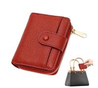 Slim Bifold Wallet Bifold Wallet With Window For ID, red, See description | Wallet Card Holder for Travel Office Daily Commuting Casual Camping Business Trip School