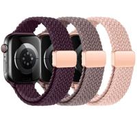 Slim Braided Bands Compatible with Apple Watch Band 38mm 40mm 41mm 42mm 44mm 45mm 46mm 49mm,Thin Stretchy Women Soft Nylon Sport Loop Strap for iWatch Ultra Series 11 10 9 8 7 6 SE 5 4 3 2 1