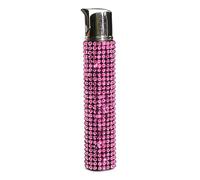 Slim Butane Lighter with Windproof Soft Flame, Bling Glitter Rhinestone Decoration Cute Mini Design for Women's Everyday Carry (Fuel Not Included)(Pink)