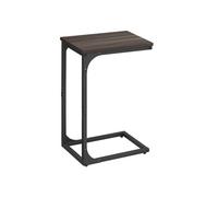 Slim C-Shaped Side Table, Chestnut Brown + Ink Black / 1