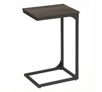 Slim C-Shaped Side Table, Chestnut Brown + Ink Black / 1