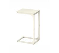 Slim C-Shaped Side Table, Cream White / 1