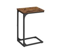 Vasagle Side Table C Shape Rustic Brown/Black