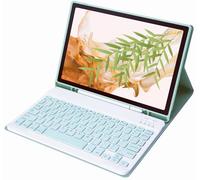 Slim Candy Colors Keyboard Case Compatible with Samsung Galaxy Tab S9 11 Inch 2023 Model SM-X710/X716B/X718U with S Pen Holder, Mutil Angles Stand Cover Detachable Wireless Keyboard (Mint)