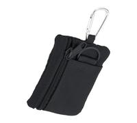 Slim Card Carrier, Zippered Pocket Organizer, Coin Storage with Keyring Attachment, Leatherette Credit Card Keeper, Small Pouch with Modern Style, Everyday Wallet for Sports and Trips