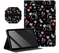 Slim Case for 10.9 inch iPad Air 5th Gen 2022/ iPad Air 4th Gen 2020 + 1 Screen Clean Pad, Folding Stand PU Leather Case Soft TPU Inner with Auto Wake/Sleep, Cat Sugar Skull