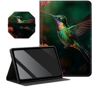 Slim Case for 2022 iPad 10.9 inch 10th Gen + 1 Screen Clean Pad, Folding Stand PU Leather Soft TPU Inner with Auto Wake/Sleep for iPad 10th Gen 2022 Case, Color Hummingbird