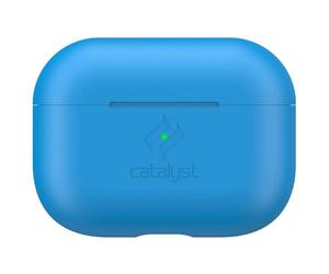Slim Case for AirPods Pro by Catalyst - Skin for Apple AirPods Pro Charging Case, Interchangeable Colors, Protective Cover Soft Skin, Compatible Wireless Charging - Neon Blue