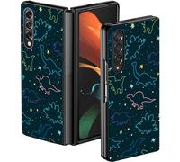 Slim Case for Galaxy Z Fold 4, Hard PC Men Women Phone Case with Fun Dinosaurs Design, Shockproof Wireless Charging Cover