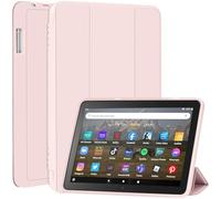Slim Case for Kindle All-New Amazon Fire HD 8 & 8 Plus Tablet(8",12th/10th Generation, 2024/2022/2020), Trifold Stand Cover Dual Angle Lightweight,Soft TPU Back Shell with Auto Wake/Sleep,Pink