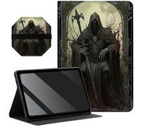 Slim Case for Samsung Galaxy Tab A7 Lite 8.7 inch (2021) + 1 Screen Clean Pad, Folding Stand PU Leather Case Soft TPU Inner with Auto Wake/Sleep, The Death
