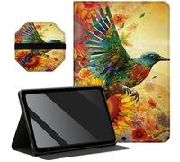 Slim Case for Samsung Galaxy Tab A8 10.5 inch 2022 SM-X200/X205/X207 + 1 Screen Clean Pad, Folding Stand PU Leather Case Soft TPU Inner with Auto Wake/Sleep, Hummingbird of Paradise